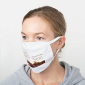 Love Each Other White Cotton Face Mask (Angled)