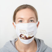 Love Each Other White Cotton Face Mask (Worn)