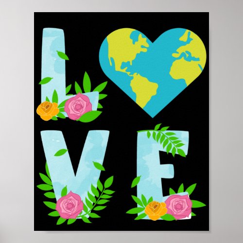 Love  Earth Day Climate Change Poster