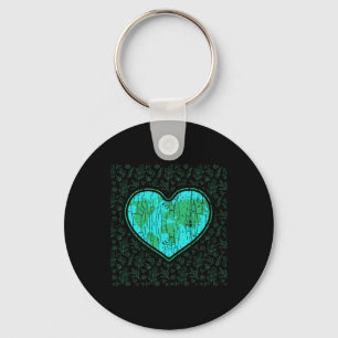Love Earth Funny Earth’s Day Save Our Planet Graph Keychain