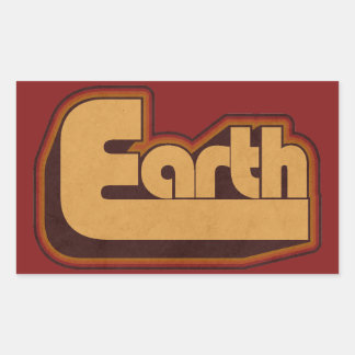 Love Earth Rectangular Sticker