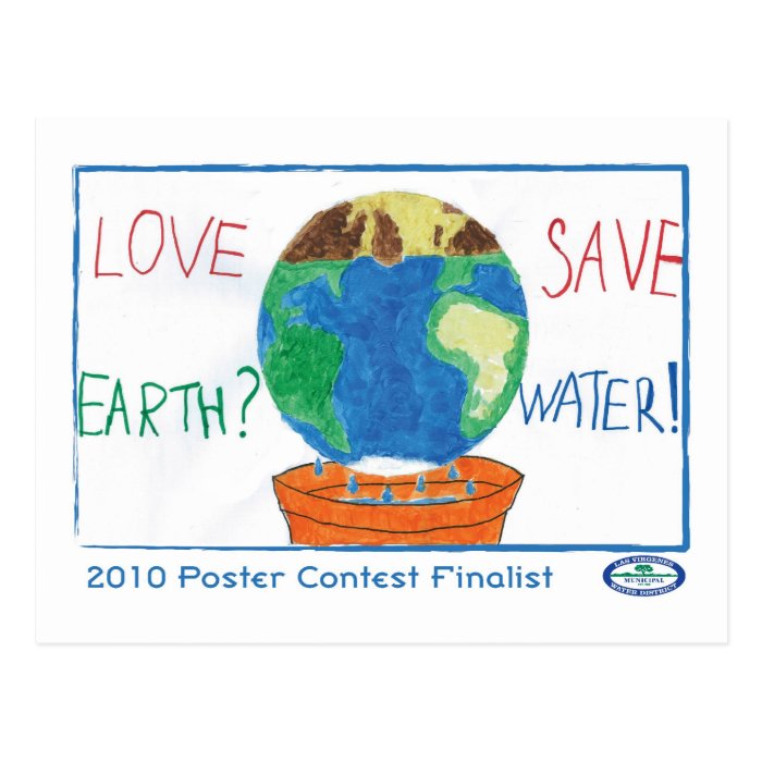 Love Earth? Save Water Post Cards