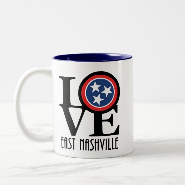 LOVE East Nashville 11oz Two-Tone Coffee Mug (Left)