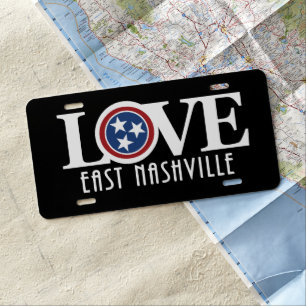 LOVE East Nashville License Plate