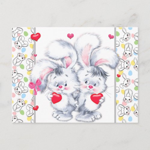 Love Easter Bunnies Postcard