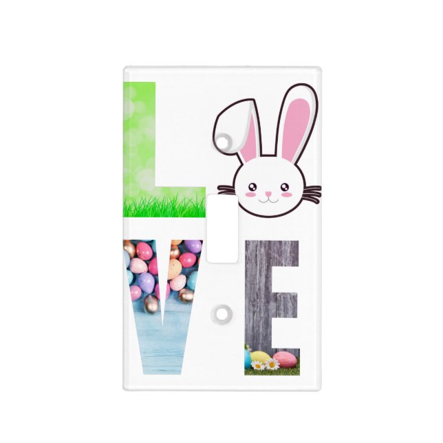 Love Easter - Easter Bunny - Easter Egg     Light Switch Cover (Front)