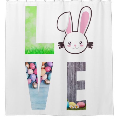 Love Easter _ Easter Bunny _ Easter Egg     Shower Curtain