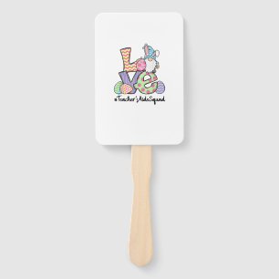 Love Easter Teacher's Aide Gnomes Teacher Easter 2 Hand Fan