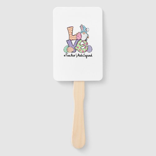 Love Easter Teacher's Aide Gnomes Teacher Easter 2 Hand Fan