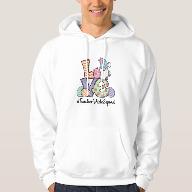 Love Easter Teacher's Aide Gnomes Teacher Easter 2 Hoodie (Front)