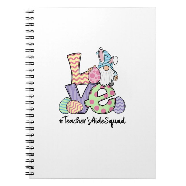 Love Easter Teacher's Aide Gnomes Teacher Easter 2 Notebook (Front)