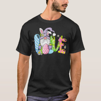 Love Easter With Gnomie Funny Gnome Easter Squad F T-Shirt