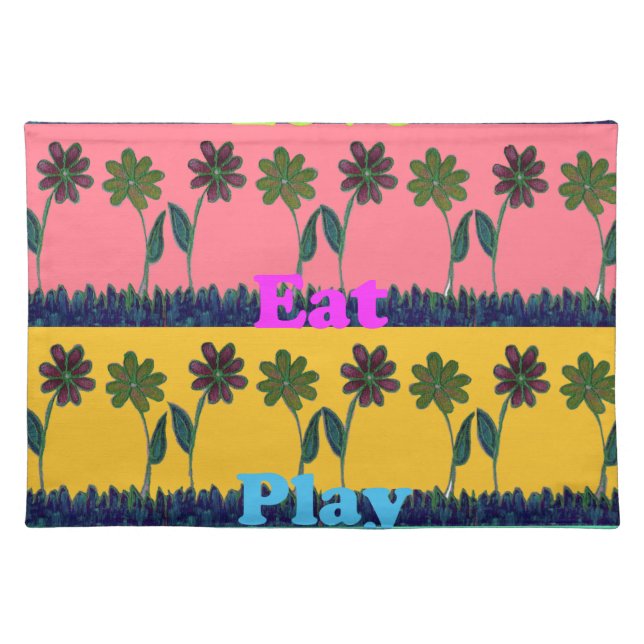 Love Eat Play Art Print Placemat (Front)