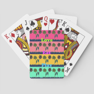 Love Eat Play Art Print Poker Cards