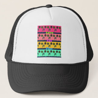 Love Eat Play Art Print Trucker Hat