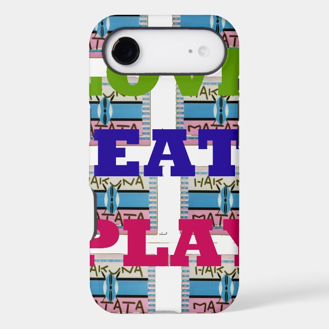 Love Eat Play Hakuna Matata Art Print Case-Mate iPhone Case (Back)