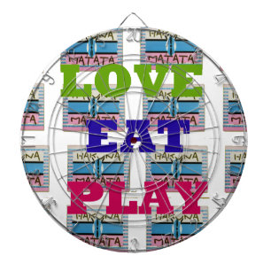 Love Eat Play Hakuna Matata Art Print Dart Board