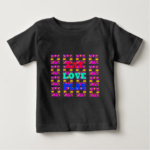 Love Eat Play Heart Hakuna Matata colors.png Baby T-Shirt