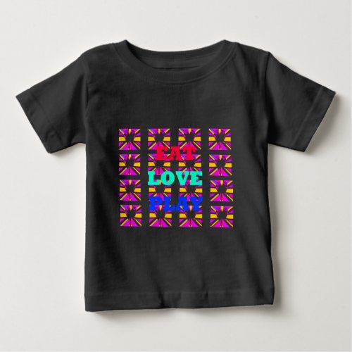Love  Eat Play Heart Hakuna Matata colorspng Baby T_Shirt