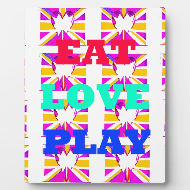Love  Eat Play Heart Hakuna Matata colors.png Plaque (Front)