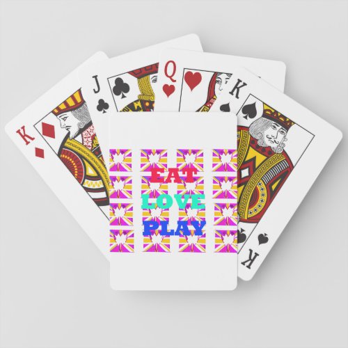 Love  Eat Play Heart Hakuna Matata colorspng Playing Cards