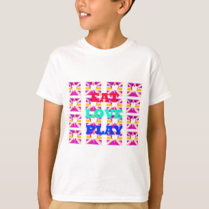 Love Eat Play Heart Hakuna Matata colors.png T-Shirt