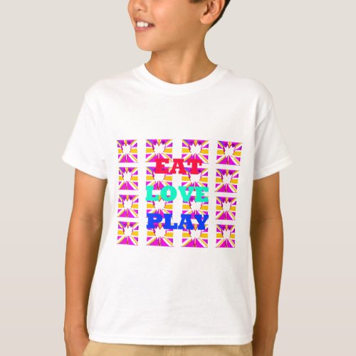 Love  Eat Play Heart Hakuna Matata colorspng T_Shirt