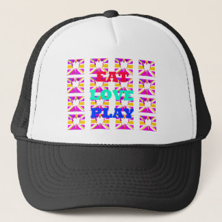 Love Eat Play Heart Hakuna Matata colors.png Trucker Hat