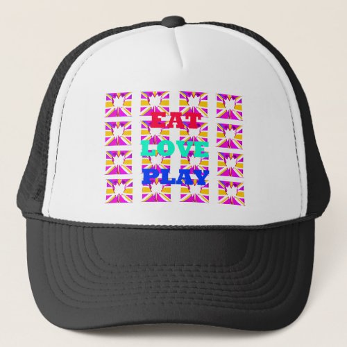 Love  Eat Play Heart Hakuna Matata colorspng Trucker Hat