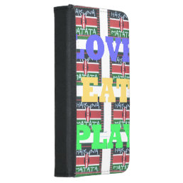 Love Eat Play Jambo Kenya Hakuna Matata WalletCase Samsung Galaxy S5 Wallet Case