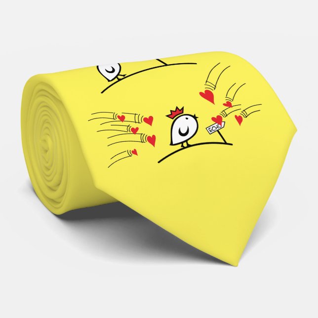 LOVE ECHO - Comic Birds Tweetlercools 1 Neck Tie (Rolled)