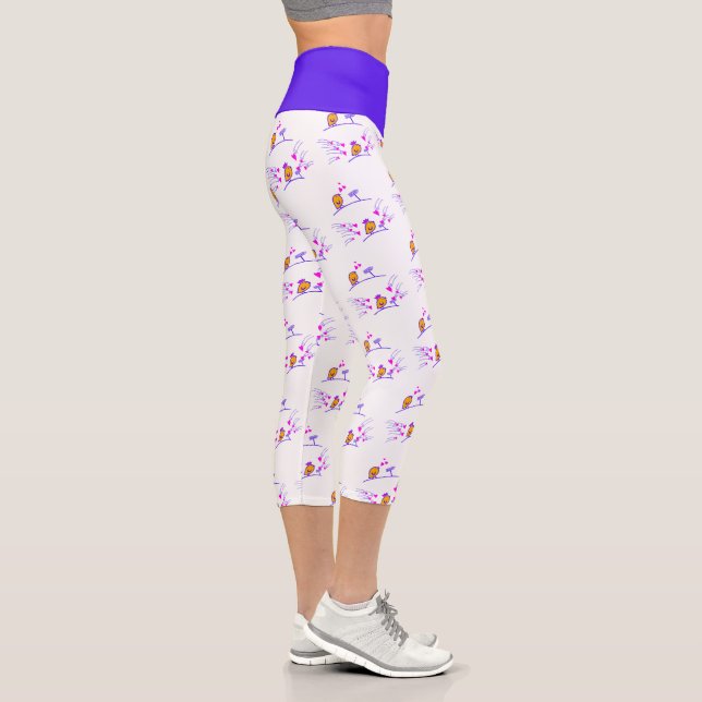 LOVE ECHO - Comic Birds Tweetlercools 3 Capri Leggings (Right)