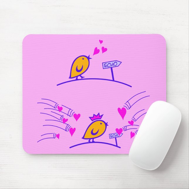 LOVE ECHO - Comic Birds Tweetlercools 3 Mouse Pad (With Mouse)