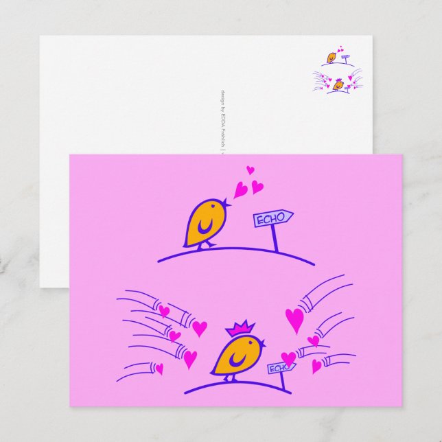 LOVE ECHO - Comic Birds Tweetlercools 3 Postcard (Front/Back)