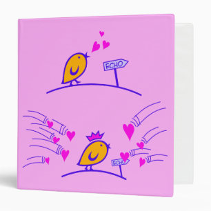 LOVE ECHO - Comic Birds Tweetlercools 3 Ring Binder