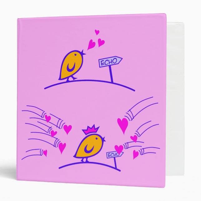 LOVE ECHO - Comic Birds Tweetlercools 3 Ring Binder (Front/Inside)