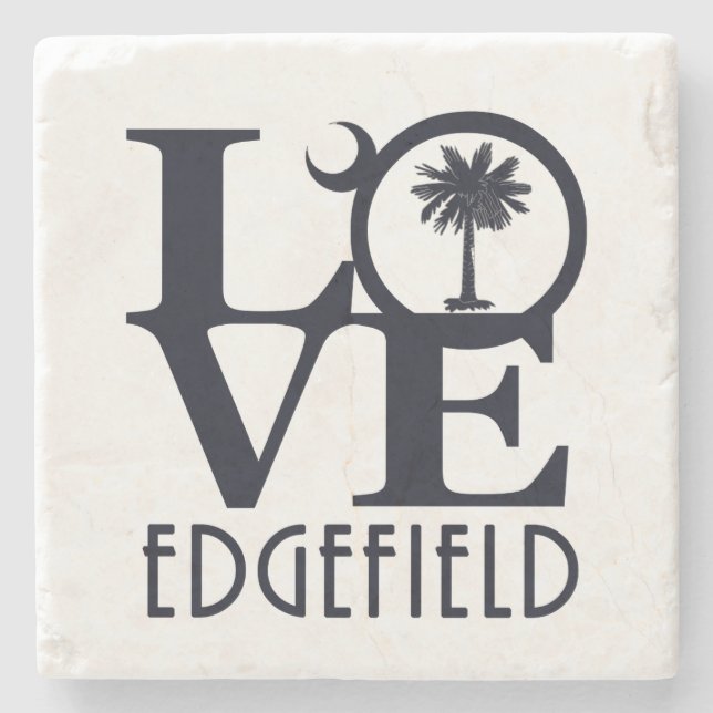 LOVE Edgefield SC Stone Coaster (Front)