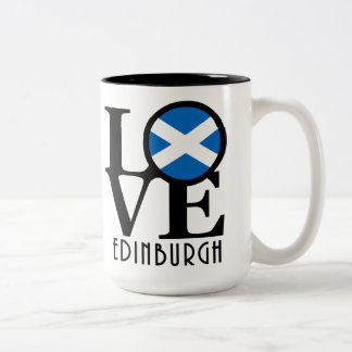 LOVE Edinburgh Scotland 15oz Two-Tone Coffee Mug
