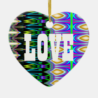 LOVE (edit text) Ceramic Ornament