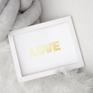 LOVE EDITABLE TEXT GOLD WALL FOIL PRINTS