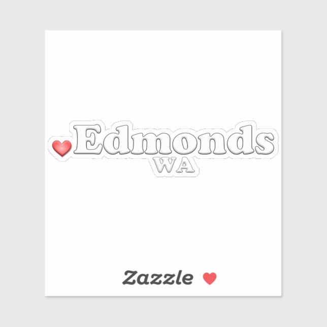 Love Edmonds WA Sticker (Sheet)