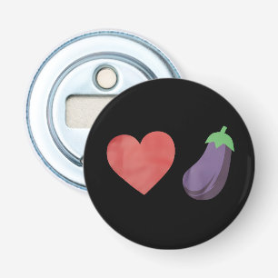 Love Eggplant Funny Gay LGBTQ Pride Bottle Opener