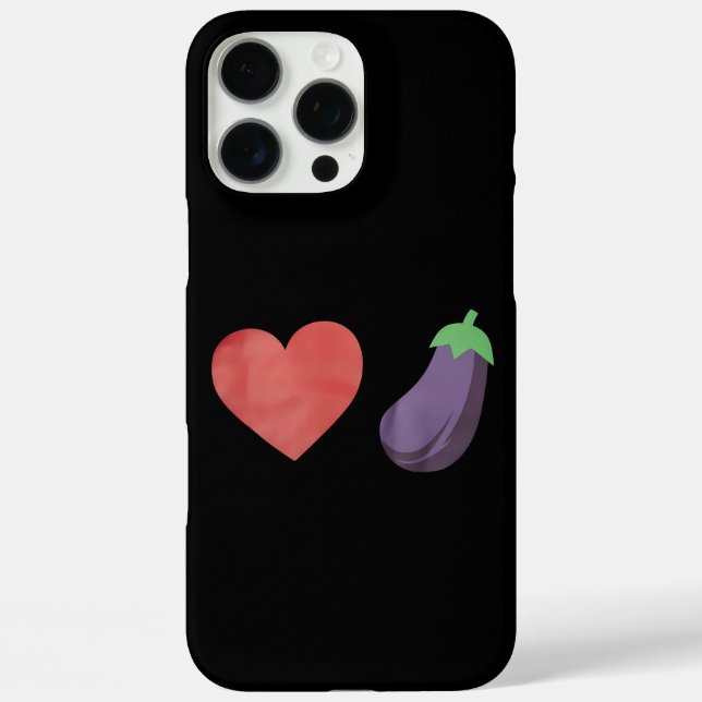 Love Eggplant Funny Gay LGBTQ Pride Case-Mate iPhone Case (Back)