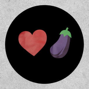 Love Eggplant Funny Gay LGBTQ Pride Patch