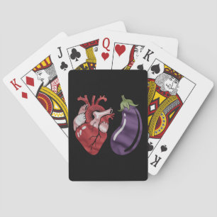 Love Eggplant Funny Gay Pride Humor LGBTQ Joke Poker Cards