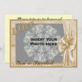 Love Elegant Frame Photo Bridal Shower Invitation (Front/Back)