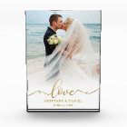 Love Elegant Gold Script Bride Groom Wedding