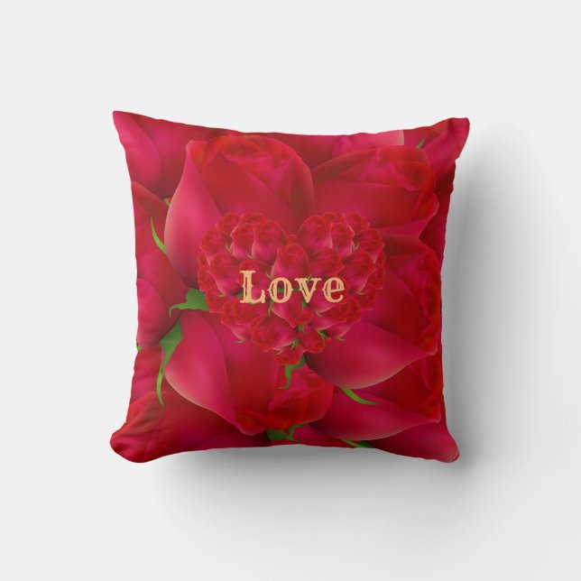 Love Elegant Modern Popular Best Heart Throw Pillow (Front)