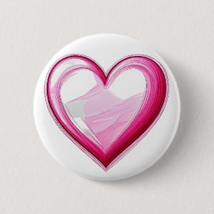 LOVE element Cute 3D SNS i love you pink heart Button