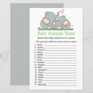 Love Elephants Baby Animals Name Game